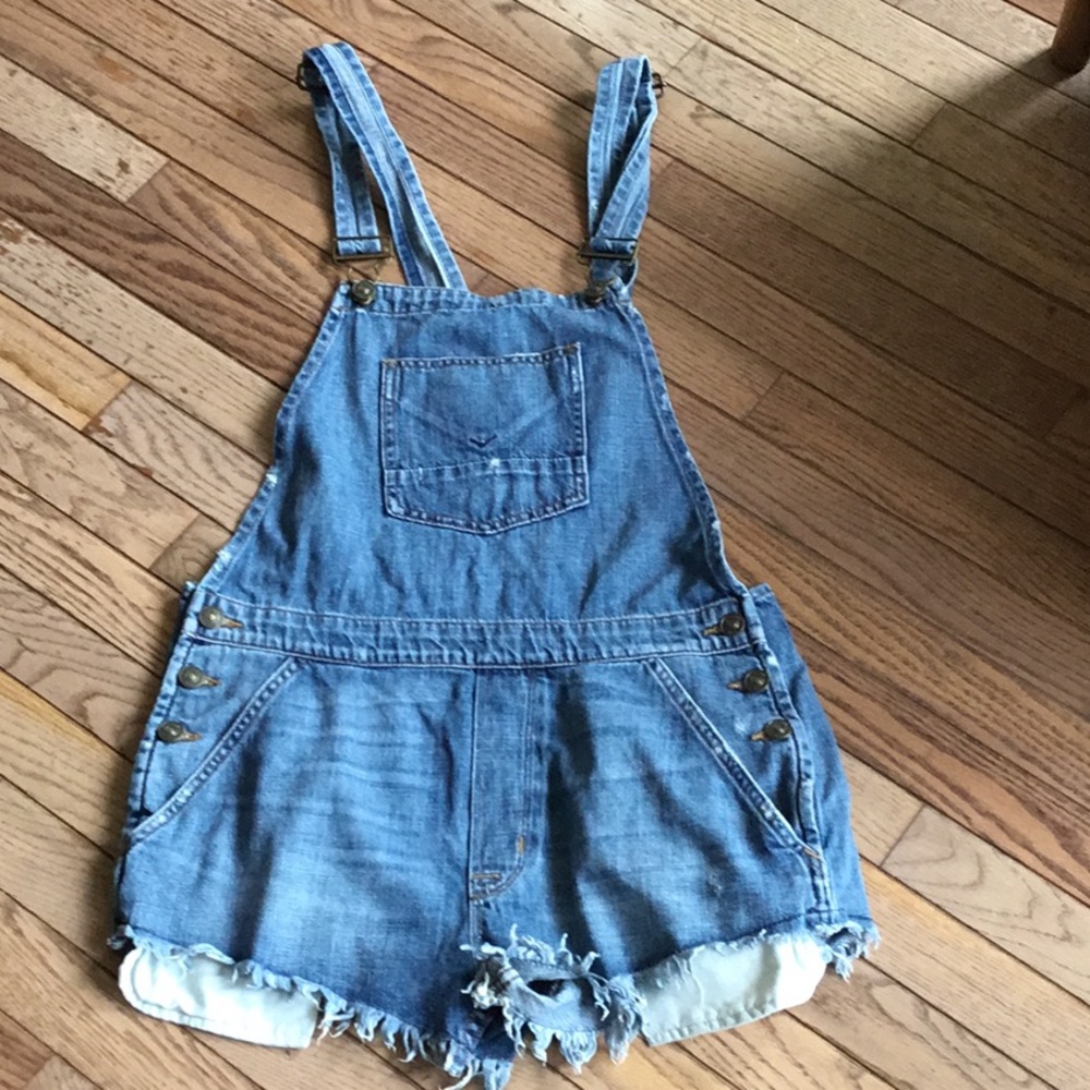 Hudson Jeans Denim Short Overalls Size Small